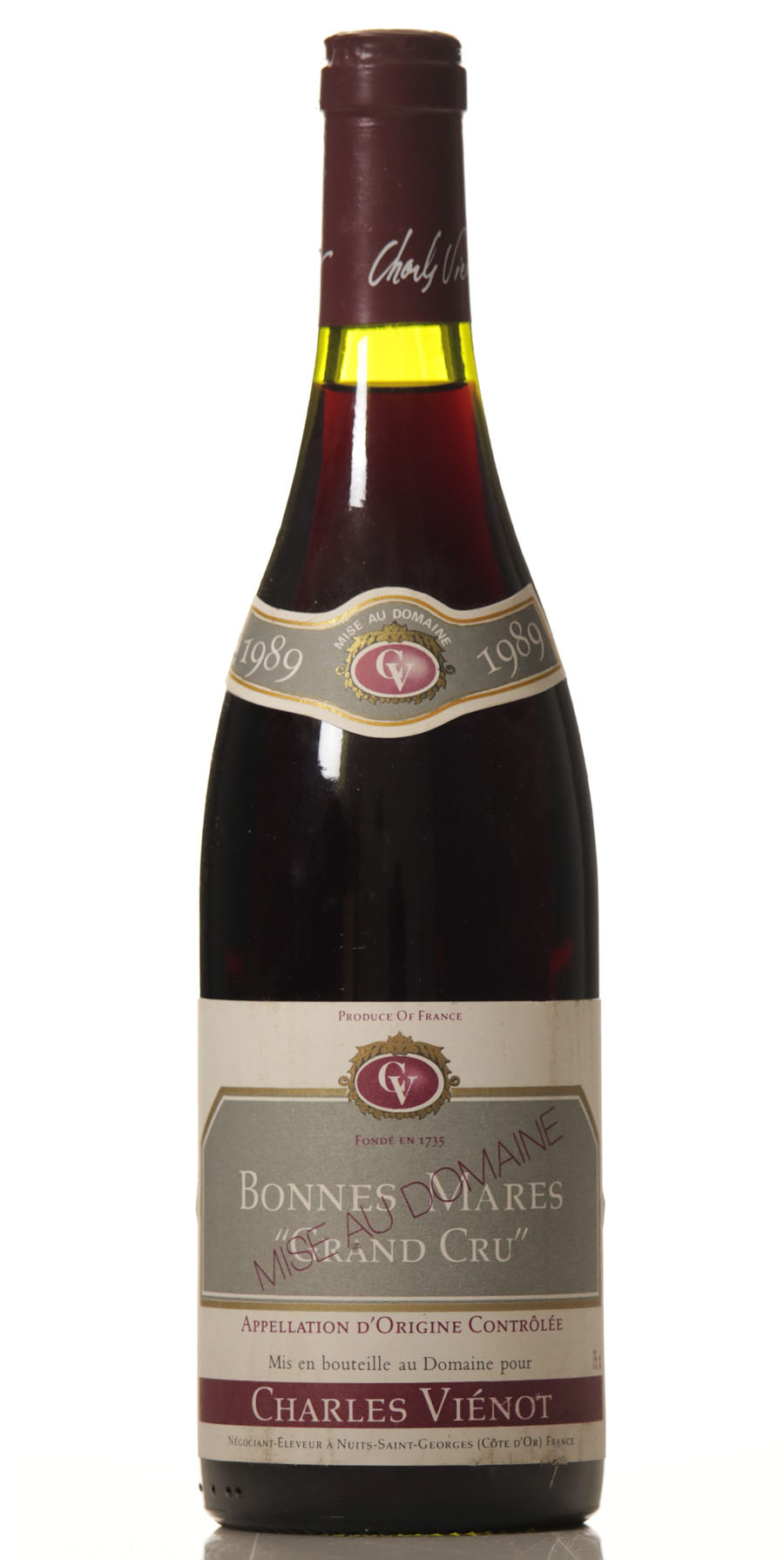 Charles Vienot Bonnes Mares 1989 - VINEUT