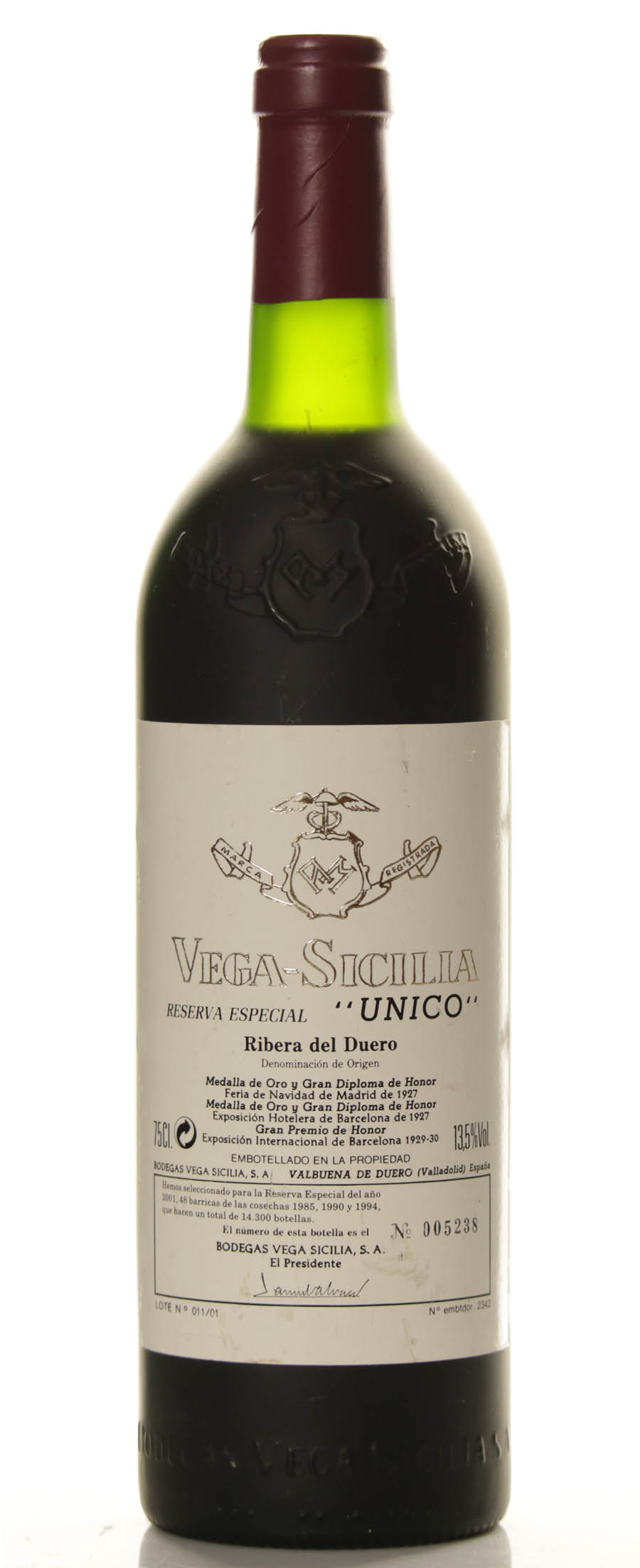Vega Sicilia Unico Reserva Especial 1985/1990/1994 - Release 2001 - Afbeelding 2